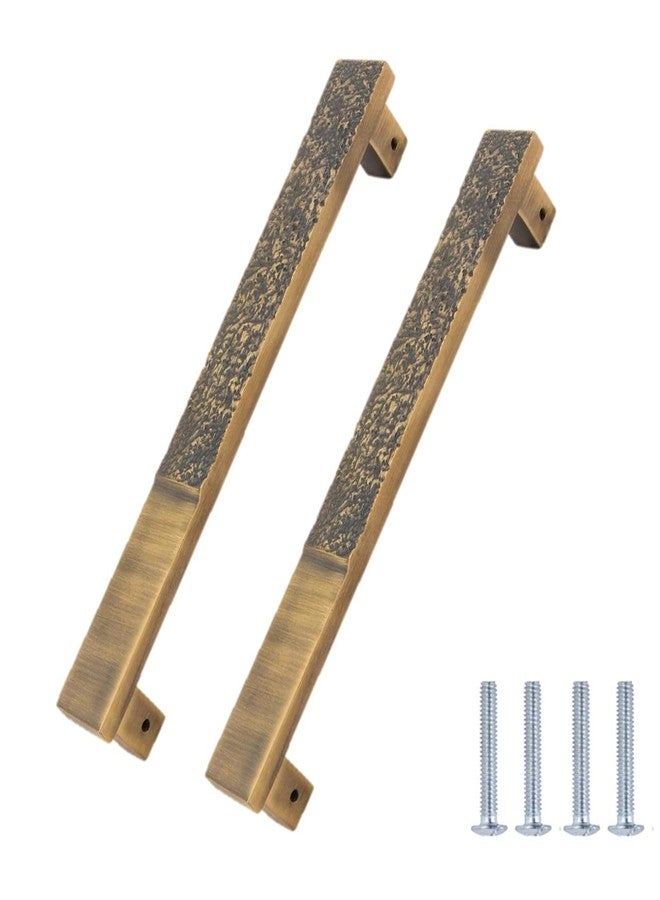 Atom 2 Pack 12.2 inches Aluminium Pull Handle | Brass Antique Finish | Door Handle | Narmada - Image 1